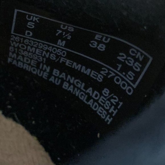 NEW CLARKS AIRABELL MID SLIP ON SUEDE LEATHER WEDGE SHOES BLACK 7.5M - Picture 11 of 14